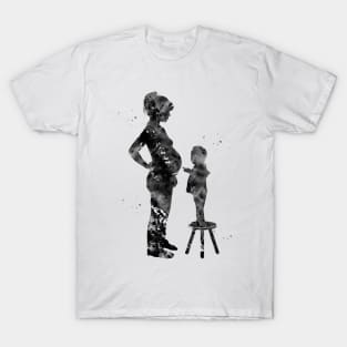 Pregnant mom with son T-Shirt